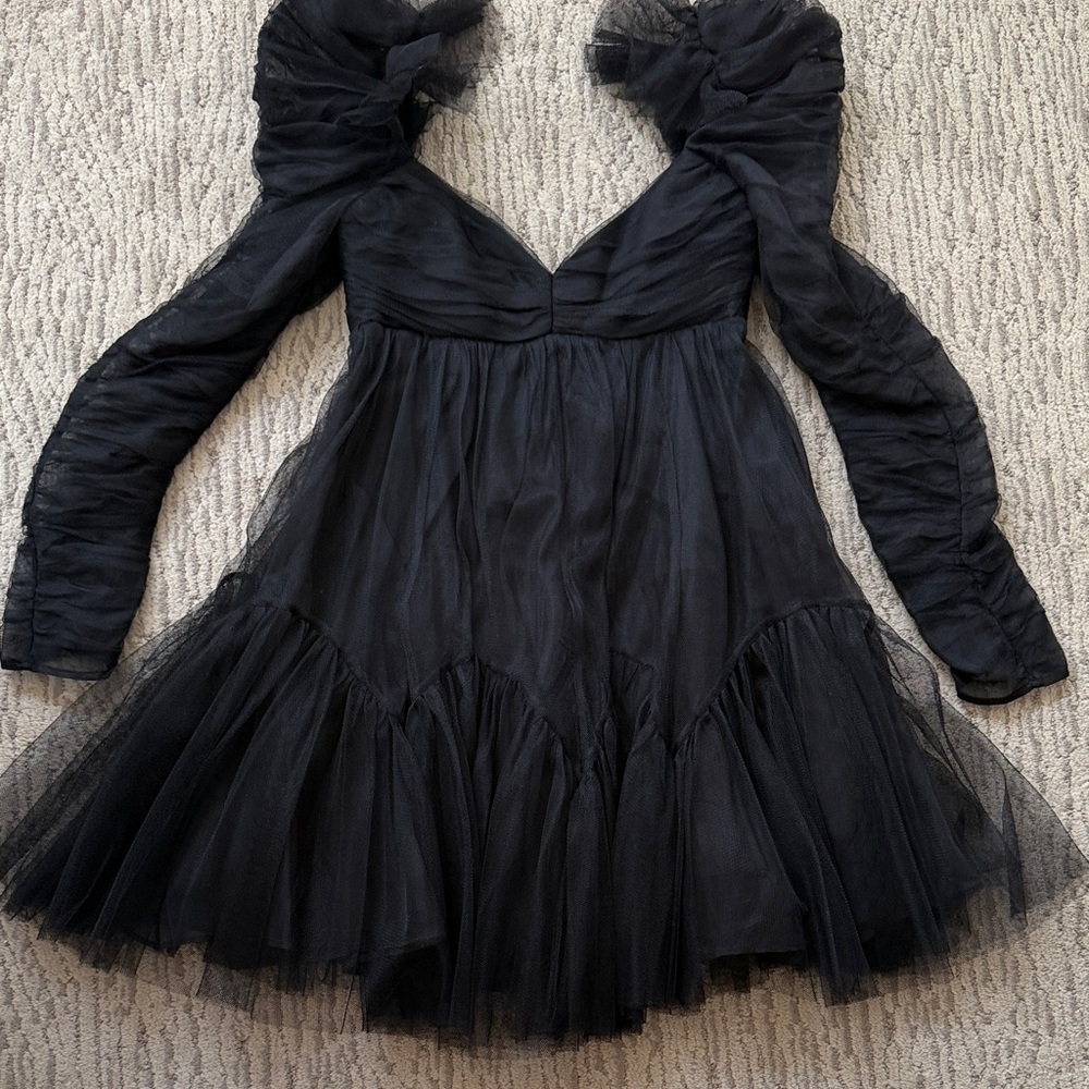 Zimmermann Black Mesh Dress